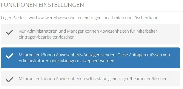 Abwesenheiten selbst verwalten